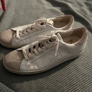 EUC ⭐️Sam Edelman Women's Aubrie Sneaker White/Greige 7.5 Medium